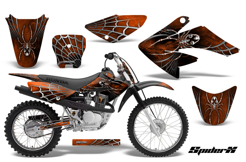 CRF 70-80-100 Graphics Kit SpiderX Orange